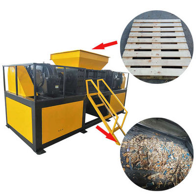 Vollautomatische Industrieholzschreddermaschine Zwillingswelle 100-3000kg/h