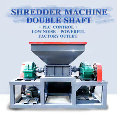 Industrielle Kupferdrahtbrüche Elektrische Aluminiumkanne Twin Shaft Shredder
