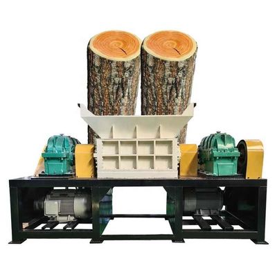 380V Schwerlast-Holzschredder-Maschine Twin Shaft Holzpalettenschredder
