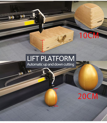 10.6um CO2 Lasergraver Schneidmaschine 0-400mm/s mit Hebegerät