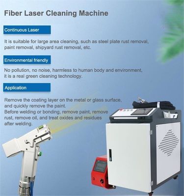 Metall-Laser-Reinigungsmaschine mit 1500W Ausgangsleistung und 4-6mm Kollimationspunktdurchmesser