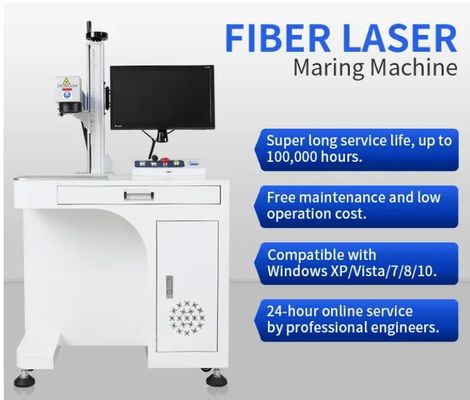 Schreibtisch 30w Laser Markierungsmaschine Tastatur Schnittglas JPT für Schmuck Metall Edelstahl
