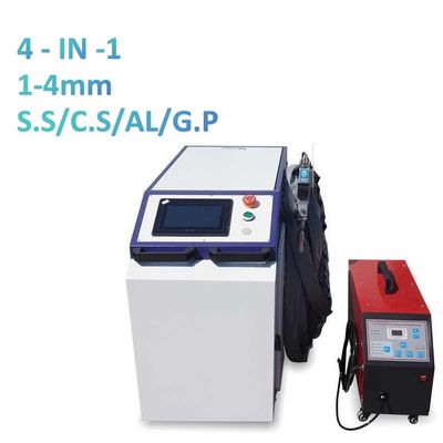 4 in 1 kontinuierliche Welle Laserschweißmaschine für Stahl Metall Edelstahl Aluminium