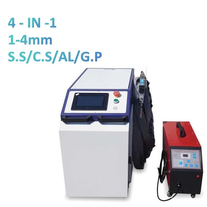 4 in 1 kontinuierliche Welle Laserschweißmaschine für Stahl Metall Edelstahl Aluminium